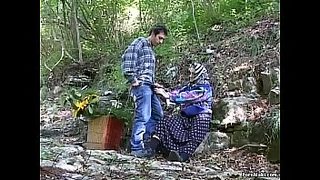 mature granny outdoor sex