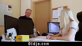 old man office fuck